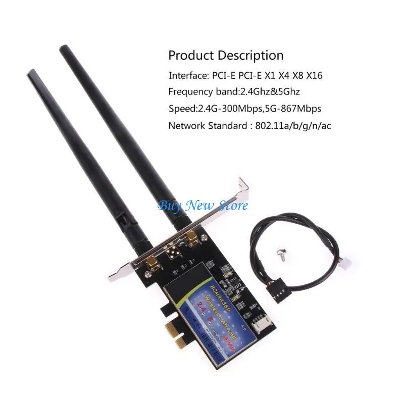 

20CE Card BCM94360 1200M PCI-e PCIE 1X X16 WiFi Adapter For Hackintosh Win10