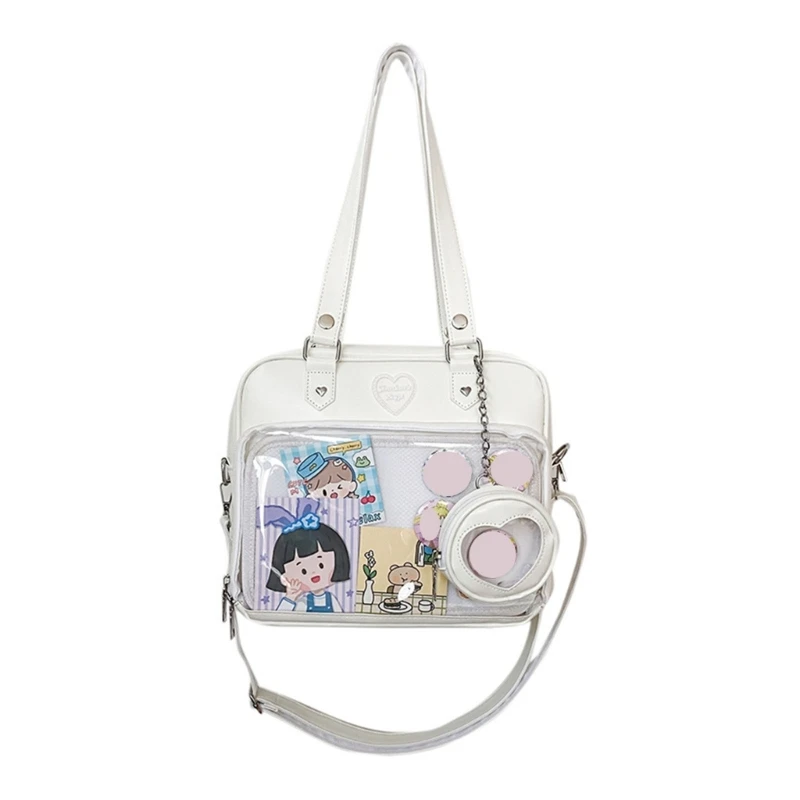 

Japanese Harajuku Itabag Girls PU Transparent Bag School Student Handbags Ita Bag Tote JK Uniform Shoulder Crossbody Bag 517D