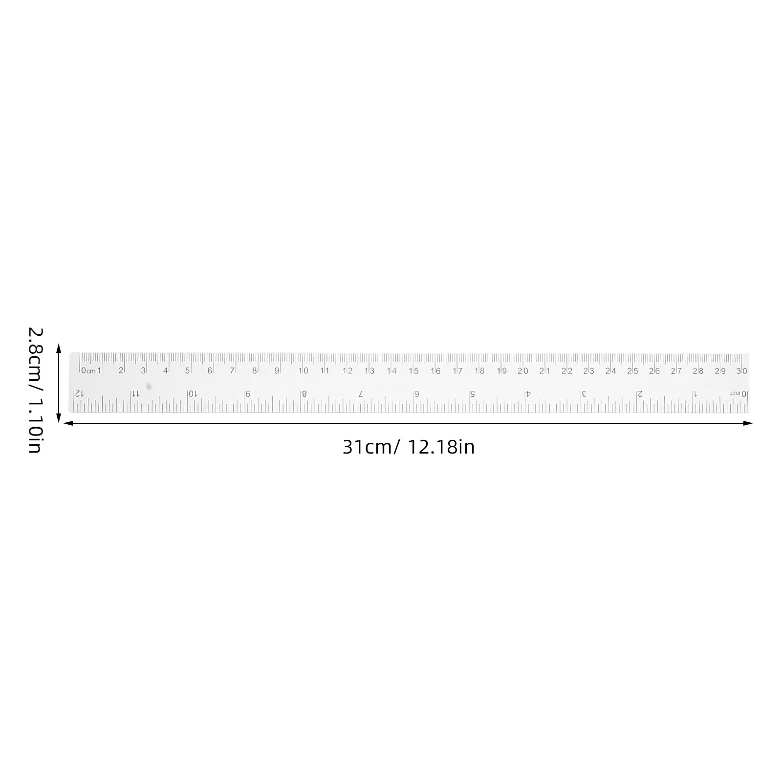 8Pcs Transparent Geometry Ruler Set Clear Plastic Protractor Triangle Straight Rulers for Students School Measuring Drawing