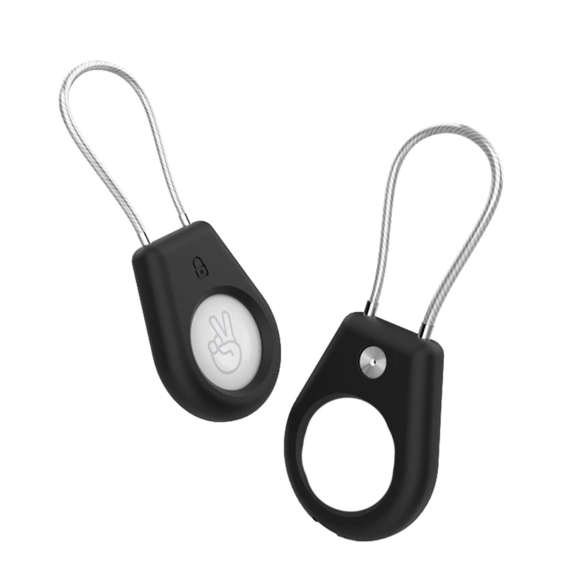 A35Q-For Apple Airtag Keychain Holder With Wire Cable Keychain Key Key Chain Luggage Tag For Keys