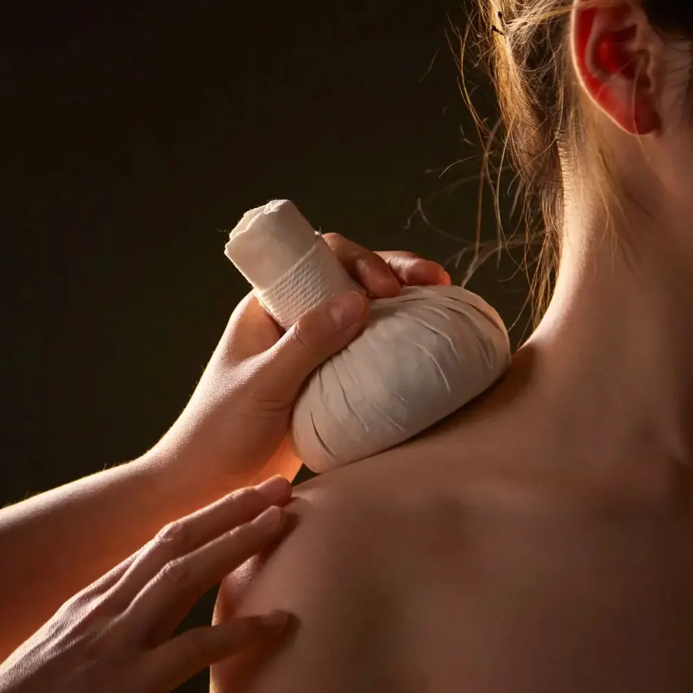 Thailändischer Kräuter-Massageball Warmer Moxibustions-Massageball Thai Spa Gesundheitspflegeball Physiotherapie Wärmetherapie Entspannender Massagegerät