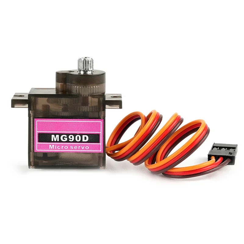 1 peça/2 peças/4cps 9g mg90d micro servo motor digital 180/270/360 graus engrenagem de metal completa brinquedos diy servos para carros/avião/modelo de robô