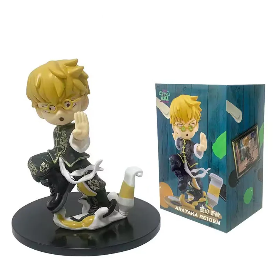 11cm Japanese Mr. ONE Created youth comics Mob Psycho 100、Reigen Arataka Maofu Yingshan PVC Toy Children's Birthday Gift