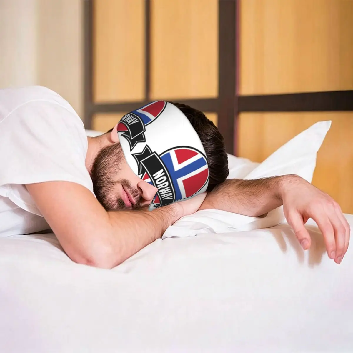 Norway Flag sleep eye mask Light Blocking Portable Eye Cover for Girls Boys Office Nap Party Gift Eyeshade eyepatch view 6