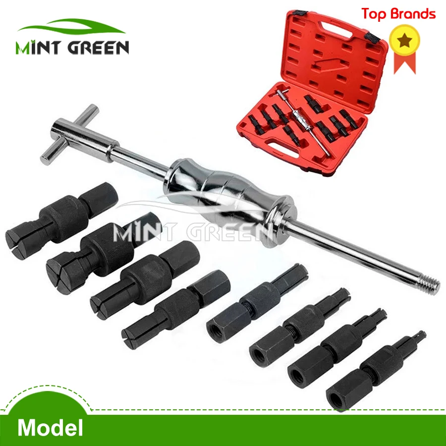 Brand New 9pcs Blind Hole Kit Slide Hammer Pilot Internal Bearing Puller Bearing Extractor Removal Kit