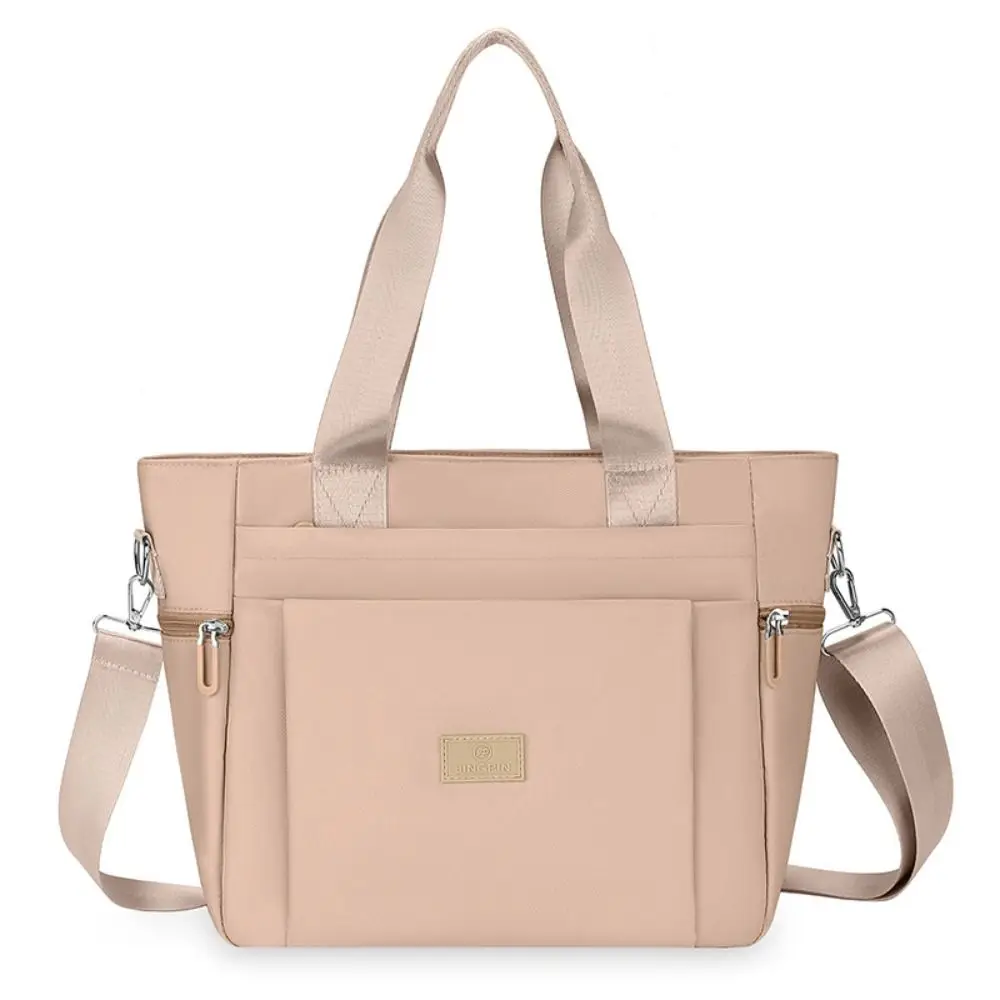 Borsa tote quadrata per pendolarismo Borsa per la spesa in tessuto Oxford di grande capacità Borsa a tracolla in nylon con texture morbida stile coreano da viaggio