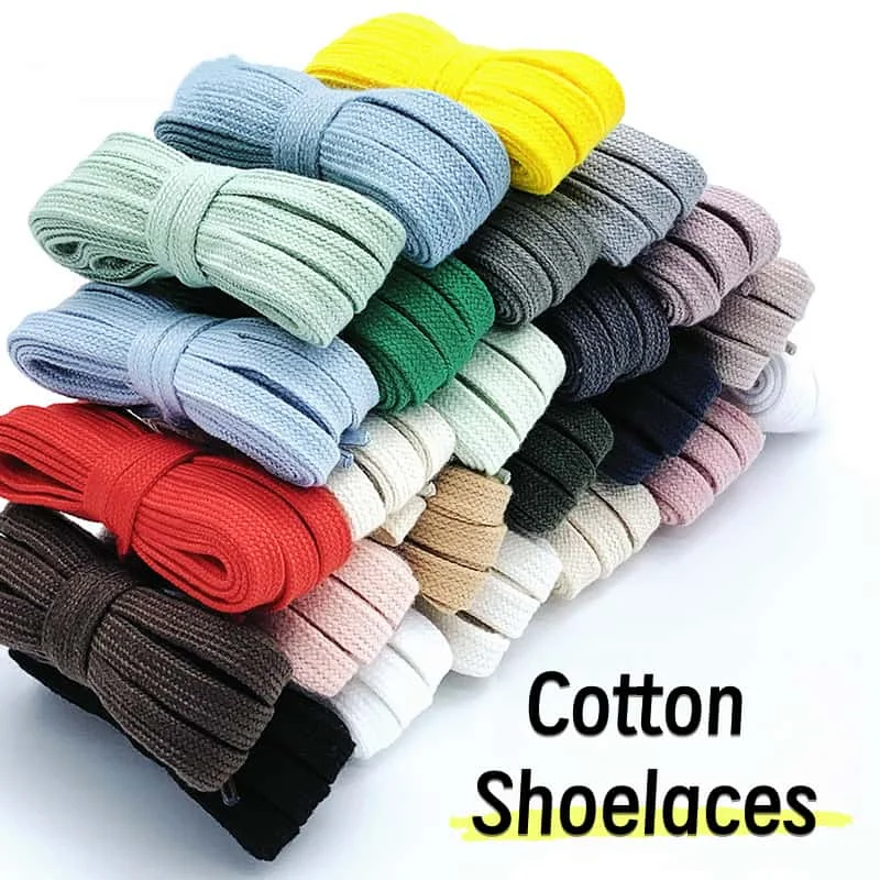1Pair Cotton Shoelaces Tennis Sneakers Flat Shoe laces Canvas Casual Shoes lace 100/120/140/160CM Laces for Shoe Accesories