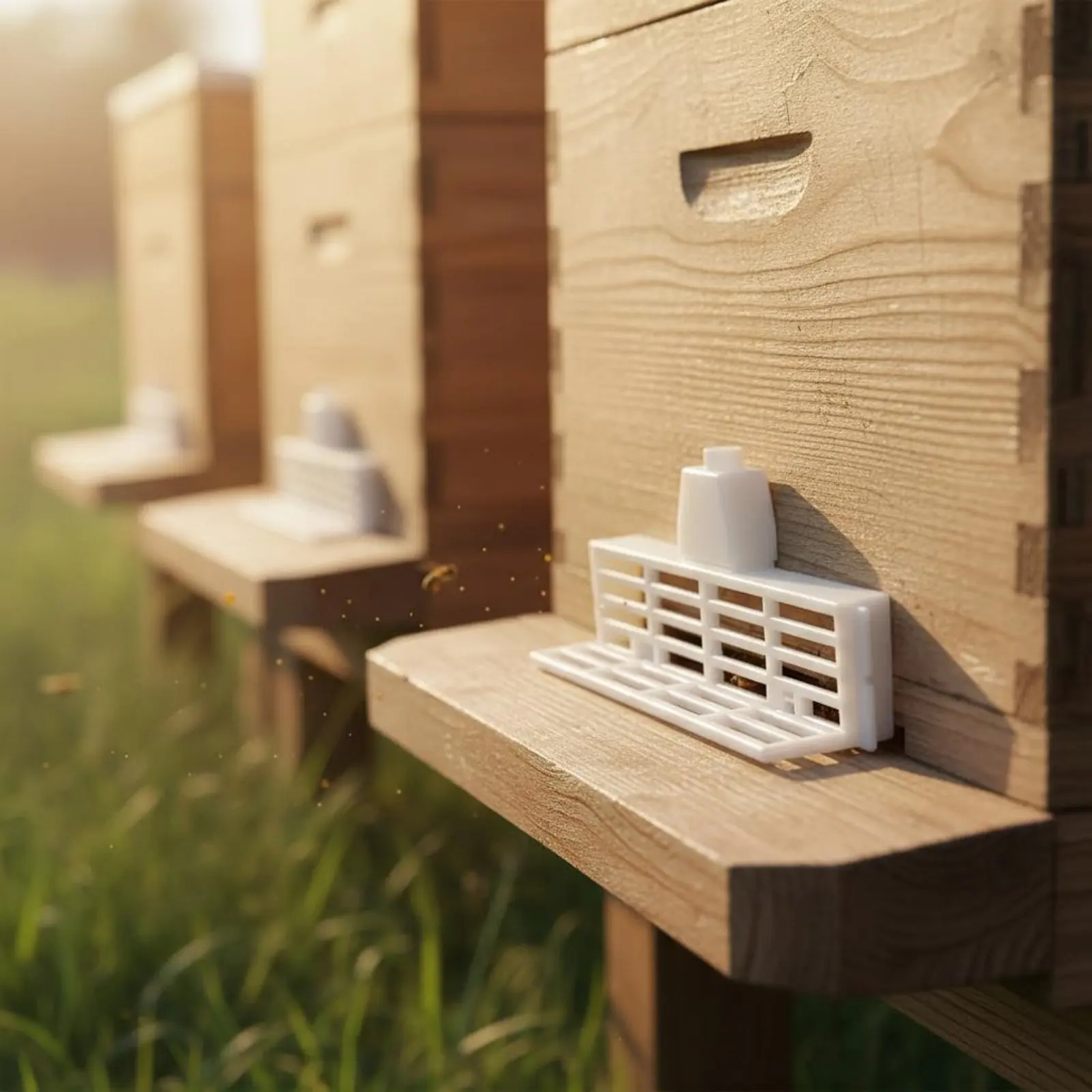 Plastic Queen Excluder Gate Pollen-Pollen-Conserving Beehive Entrance Excluder Colony Entrance Reducer Multi-Functional