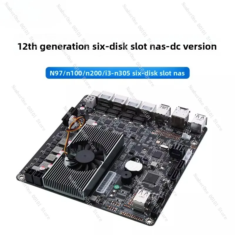 

Материнская плата NAS N100/N305 | 6×SATA 3.0, Dual M.2, PCIe, ITX, 4×2.5G NIC, версия DC