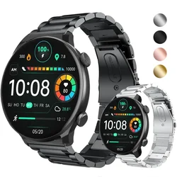 Pulseira de pulseira de aço inoxidável, Pulseira para Haylou Solar Plus RT3 Smartwatch, Banda para Solar Plus RT 3, Metal Correa