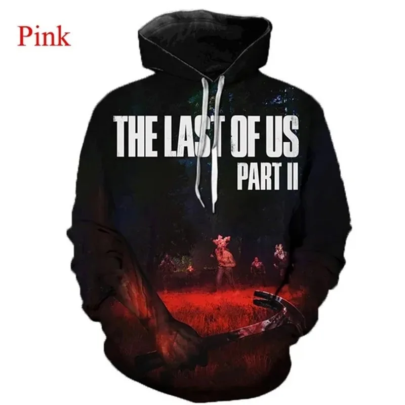 

New The Last Of Us Part II 3D Print Hoodies Men Women Oversized Hoodie Pullovers Hooded Sweatshirts Tracksuit Coats Kid Clothing