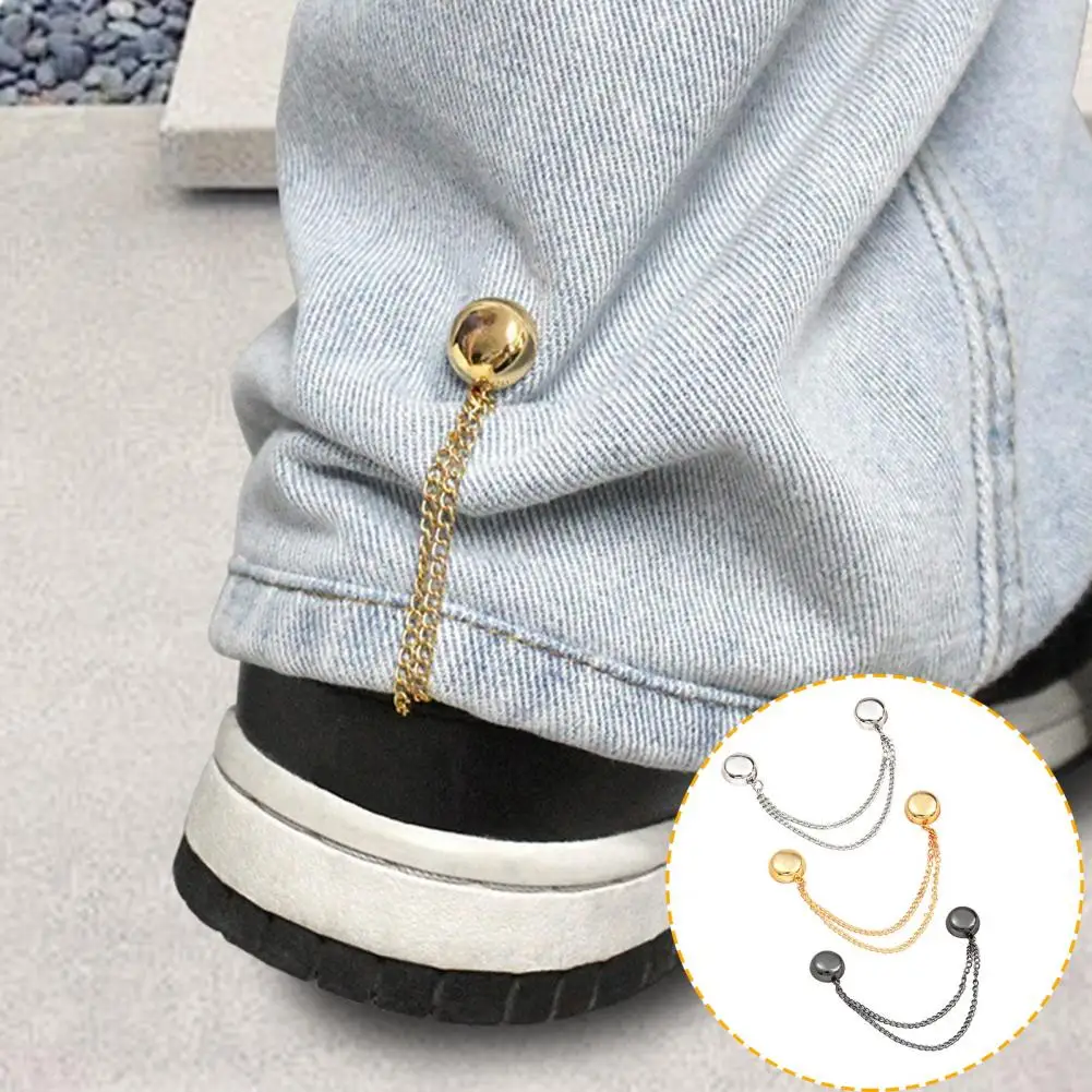 4 Pcs Magnetic Clothing Clips Multi-Function Pinless Brooch Shawl Clips Strong Magnetic Buckle with Chain Clothes Accessories