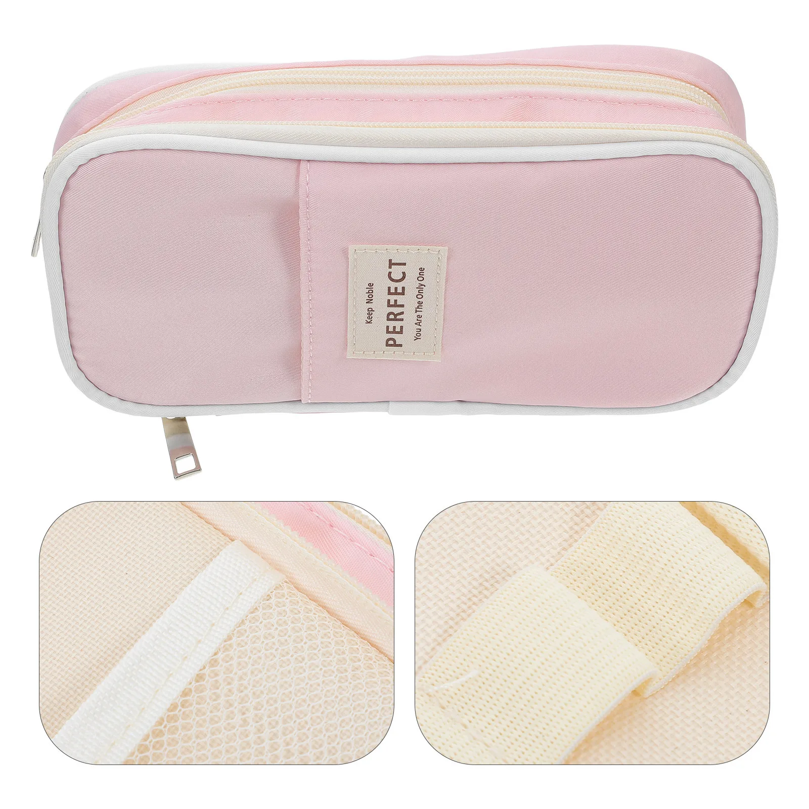 

Large Pink Pencil Case Big Storage Zippered Organizer for School Supplies for Teens Desk Pen Pencil Holder