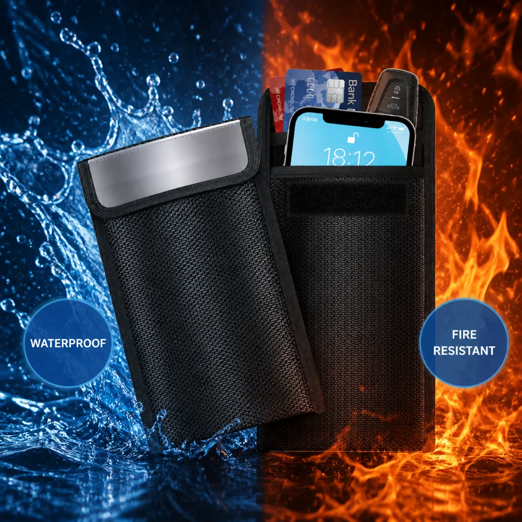 hot saltFireproof Signal Shielding Pouch Signal Blocker Bag for Cell Phone Privacy Protection RFID Shielding Bag Global Stock