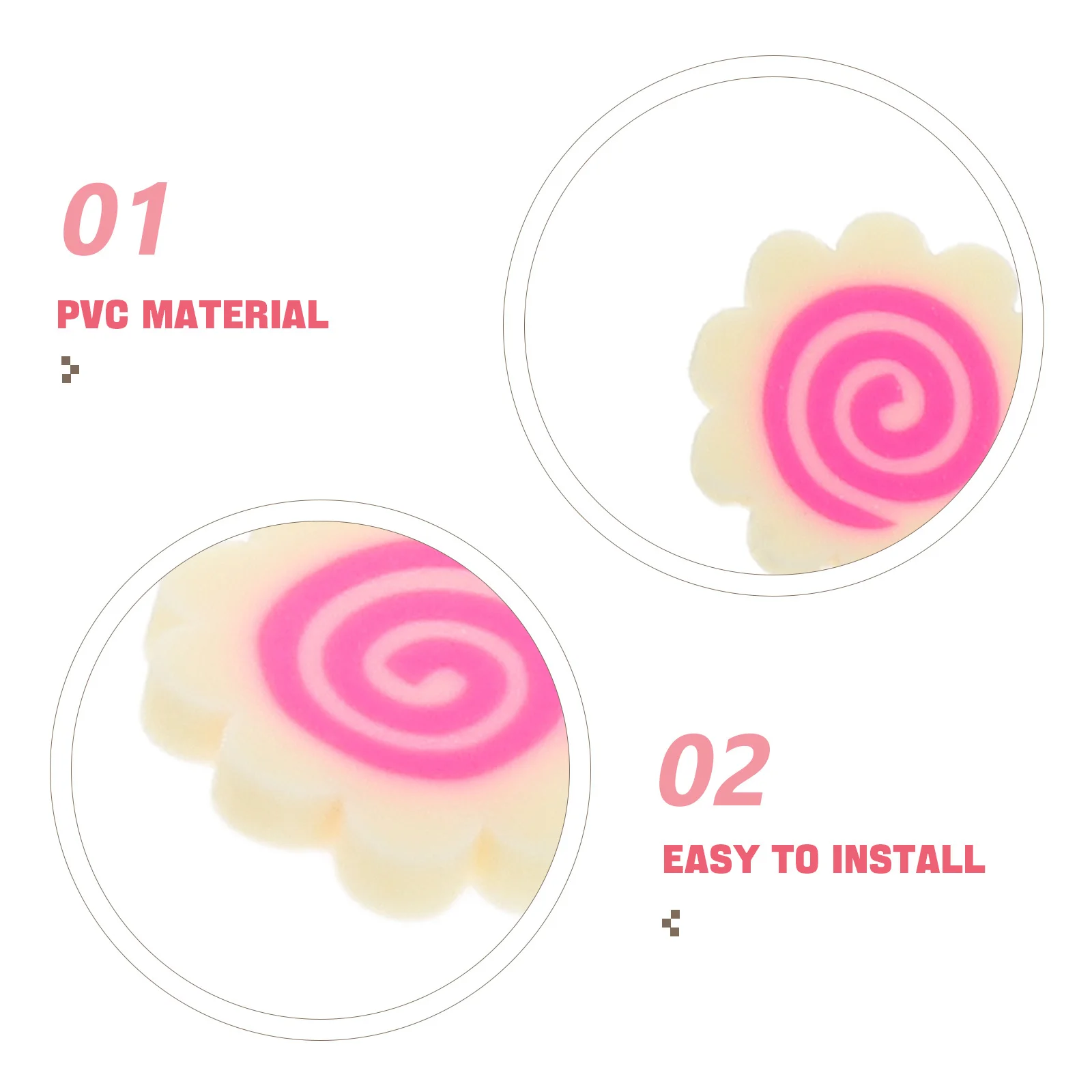 1 confezione realistica mini torte di pesce fette di argilla morbida decorazione alimentare giapponese per casa delle bambole nail art artigianato fai da te ciondoli modellazione forniture