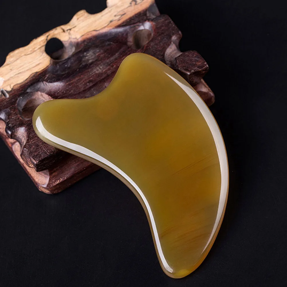 

Ox Horn Dolphin Scraping Board for Face Body Massager Compact Size Portable Back Pain Relief Tool Guiasha Massage