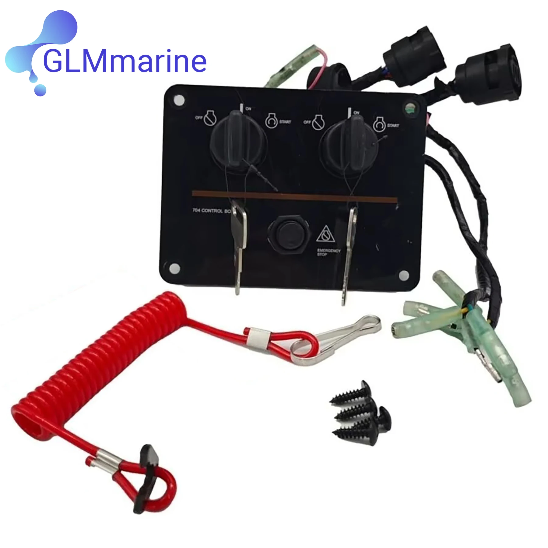 6K1-82570-08 Dual Lgnition Key Switch Assembly Panel For Yamaha Outboard Control  6K1-82570-13-00 image 3