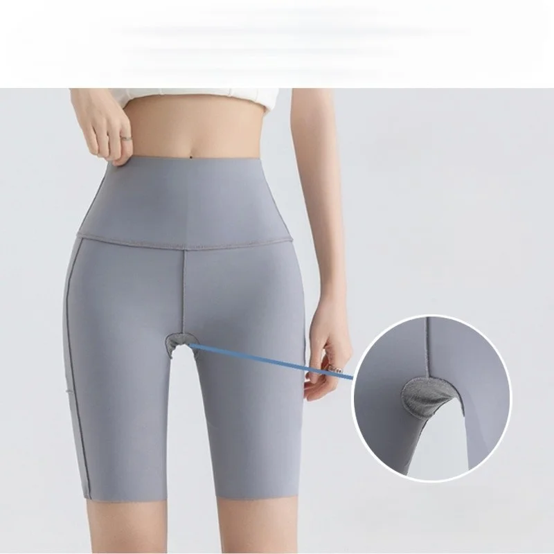 Yoga Shorts Gym Women Detail Running Workout Modal Print Athletic Sport Basic Elastic Light Tight-Fit Slimming Bright Stretchy