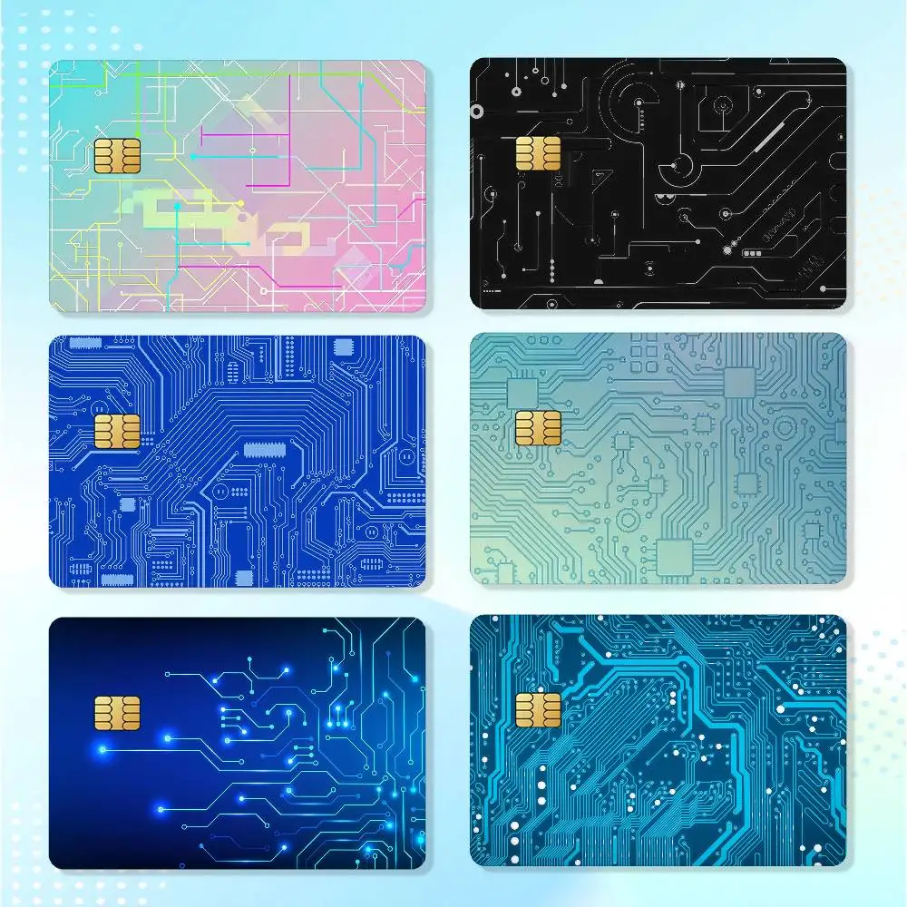 Circuit Board Waterproof Card Stickers For Credit Cards Debit Cards And Transit Cards 4pcs