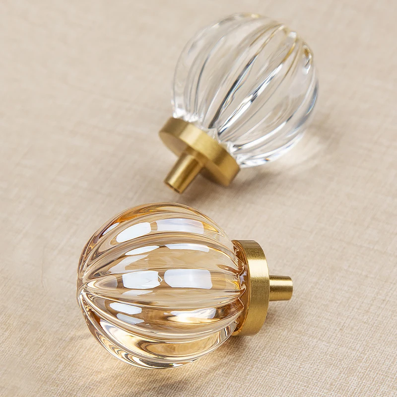 Luxury 10PCS Brass+French Crystal Furniture Pulls Handle Drawer Knobs Cupboard Wardrobe Shoe Kitchen TV Wine Cabinet Pulls Knobs