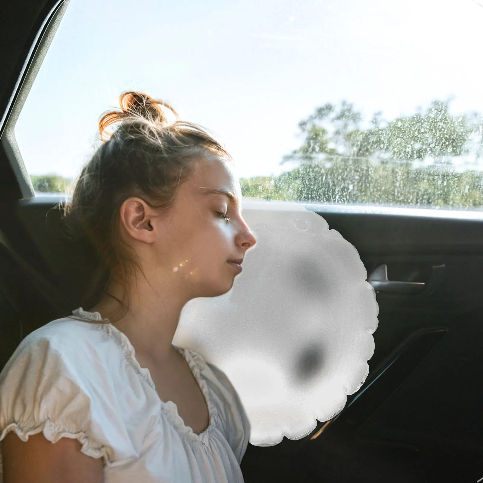 

Inflatable Clear Cushion Pillow Insert Portable Sofa Cushion Camping Outdoor Travel Car Seat Back Waist Support