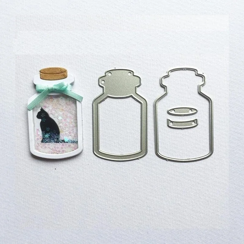 Wishing Bottle Metal Cutting Dies New Craft Die Cut Frame Embossing Stamps Stencil Paper Shaker Card