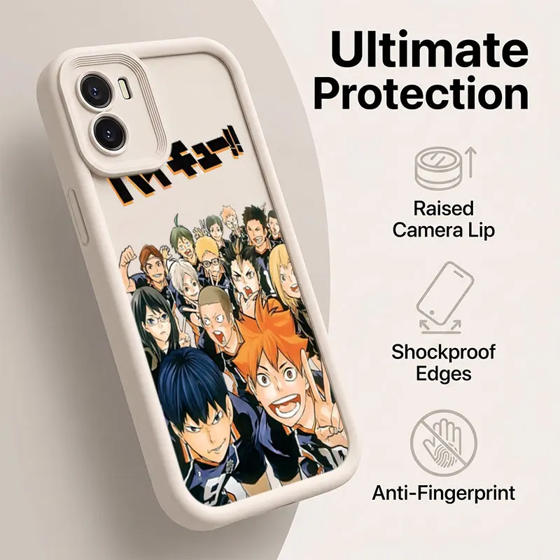 Haikyuu Oya Volleyball Phone Case For Vivo iQOO Z9s V30E V30 Lite V50 V60 V70 Y04 Y05 Y37 Y38 Y39 Y55 Y58 Y75 Y200 Y300 Y400 Pro
