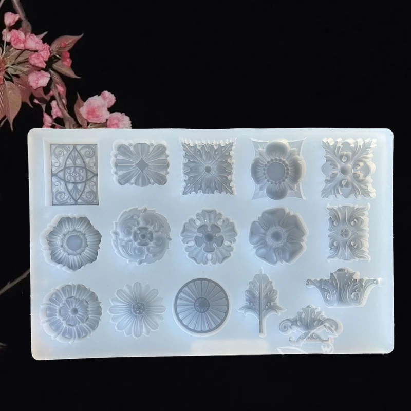 

1pc Vintage Flower Design Silicone Mold, European Embossed Craft Silicone Mold For DIY Cake Decoration Chocolate 3D Mould Tools