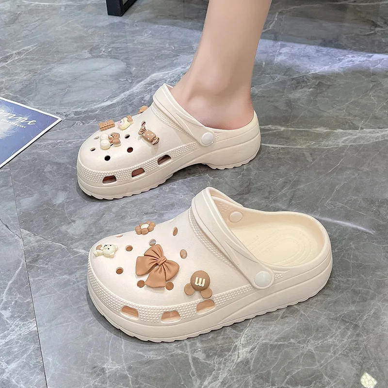 

Eva hole shoes women's cross hole shoes stepping on shit women's hole shoes eva non-slip anti-garden shoes