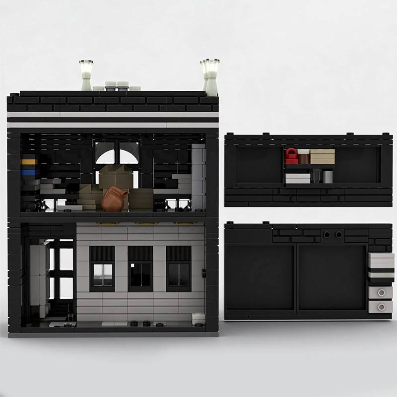 MOC Quality Building Blocks Spectral Post Winter Village Model DIY Assemble Brick High Detailed Collectible Toy Holiday Xma Gift