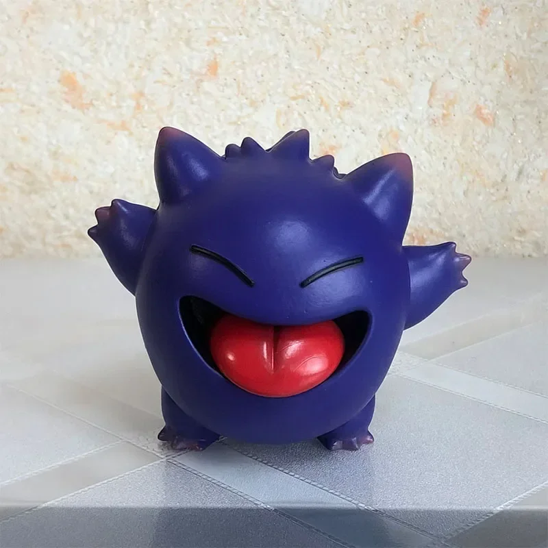 Figuras de Pokémon de 8cm, modelo Premium, pato divertido, Tsundere, Squirtle, Gengar, Kirbymon, Kara, pokkby, adornos de coche, regalo de juguete