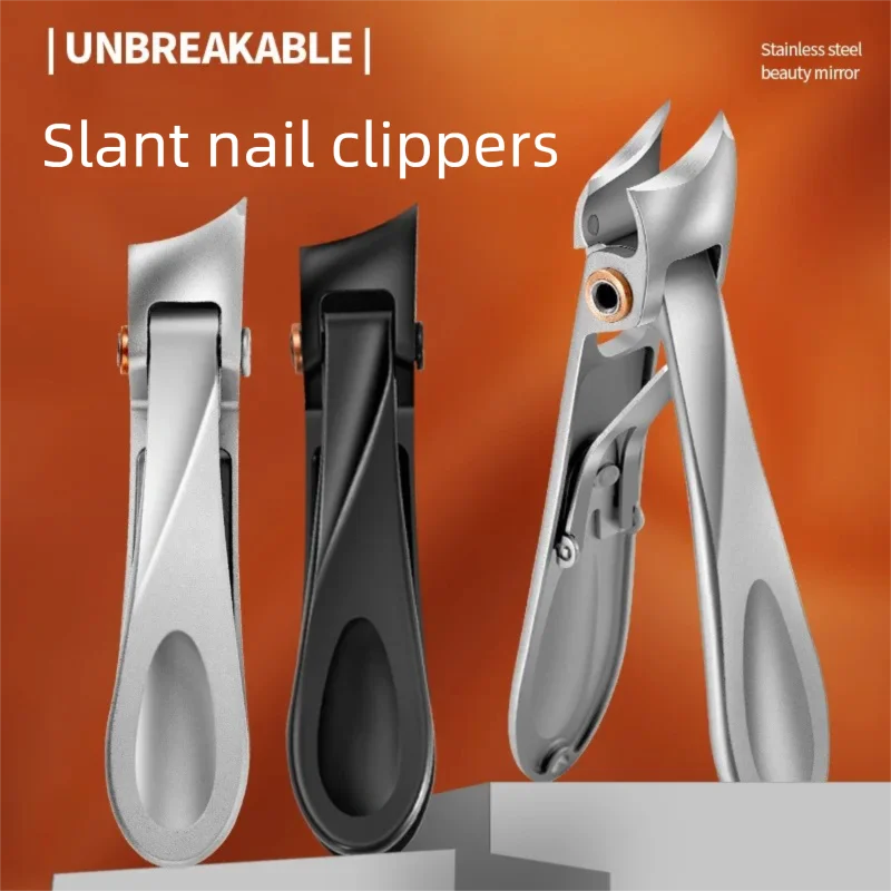 

1pc Large Opening Diagonal Thick Toenails Nail Clippers Stainless Steel Nail Groove Special Nail Clippers Eagle Nose Clippers