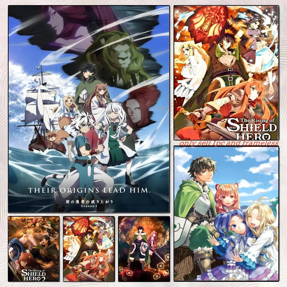 The Rising Of The Shield Hero Anime Poster Sticky Wall Art Printing Waterproof Home Living Bed Room Aesthetic Decor