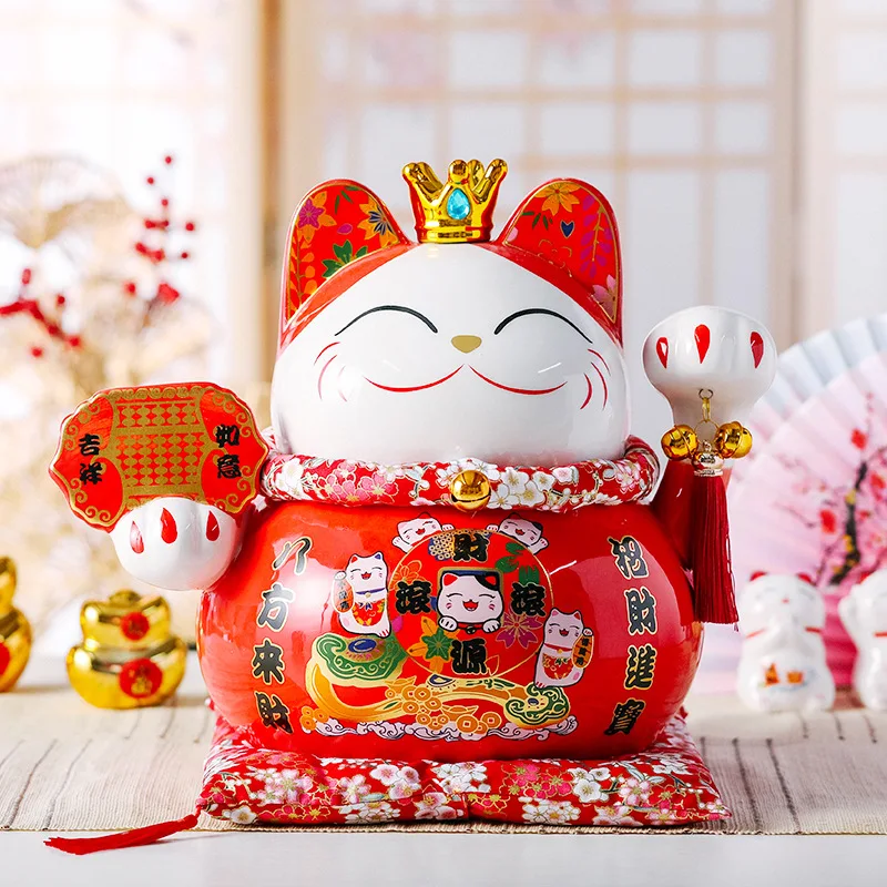 7.5-inch Lucky Festive Red Practical Commemorative Ceramic Ornament Engagement Bridal Gift Front Desk Decoration