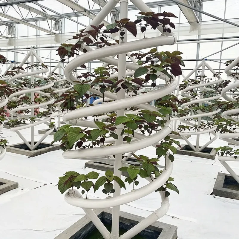 Hydroponics System Components Spiral Bionic Hydroponic Tower Double-tube Spiral Hydroponic Tower