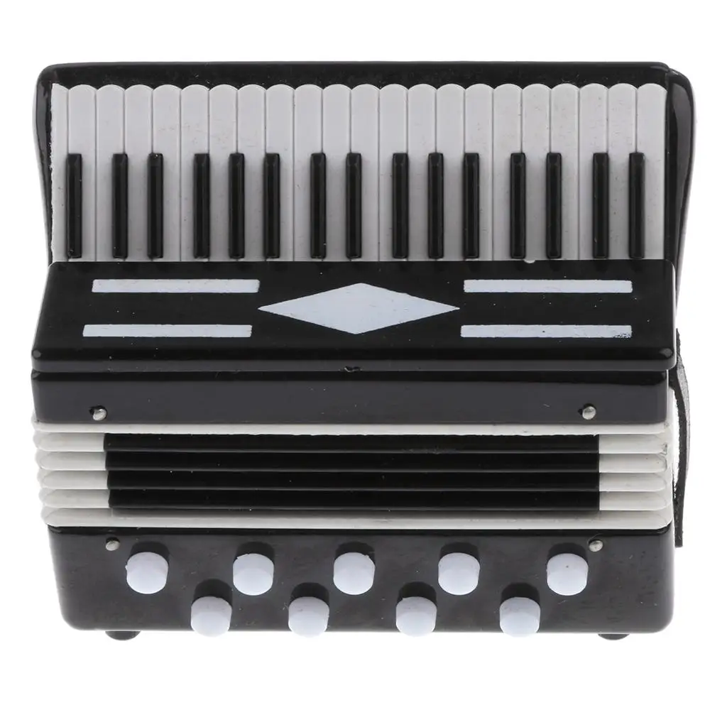 Miniature Metal Accordion Instrument for 1/12 Dollhouse Décor