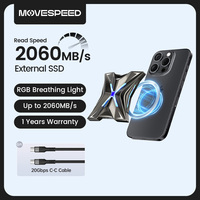 MOVESPEED RX20M 2060MB/s Magnetic External Hard Drive 4TB 2TB 20Gbps USB3.2 Gen2 Type C Portable SSD for iPhone ProRes PS4 PS5