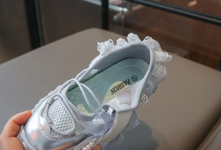 Süße Prinzessin Mary Jane Sneaker für Mädchen mit großer Schleife, verstellbarem Riemen, weicher Sohle, atmungsaktive Sommerschuhe – Detail 10