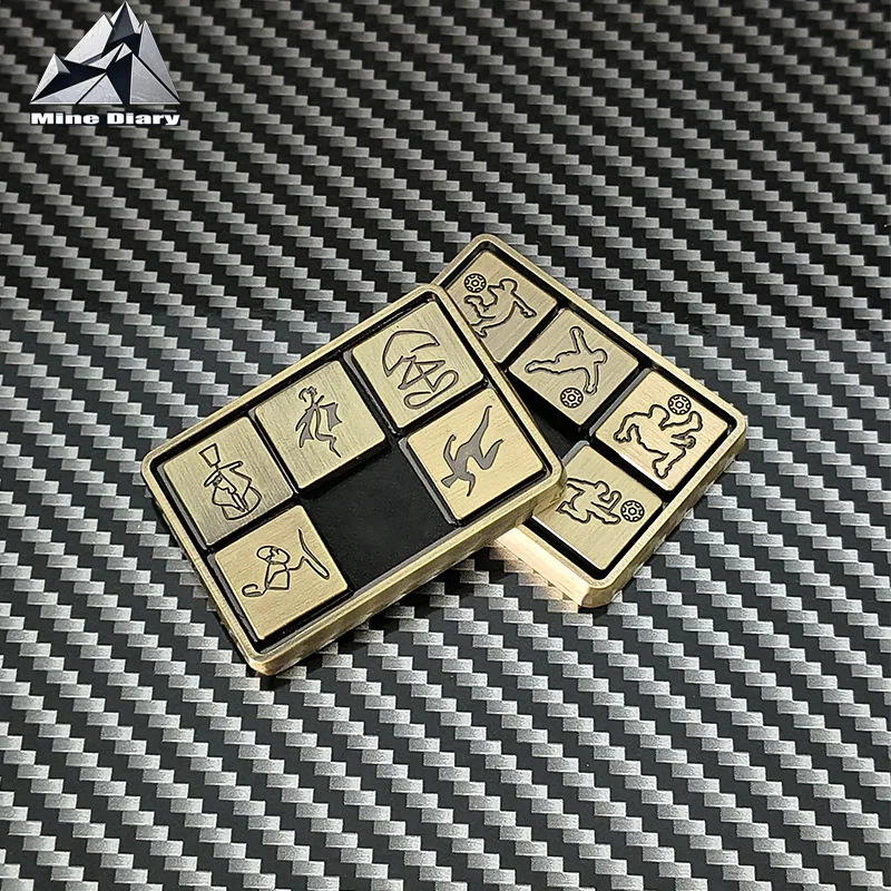 Football Fidget Slider Magnetic Clicker Metal Fidget Pushing Plate Fidget Push Card EDC Relieve Stress Relief Antistresse Toys