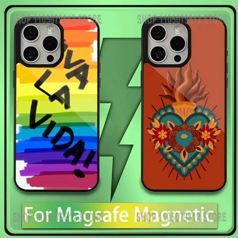 

Koear Viva La Vida Phone Case For iPhone17,16,15,14,13,12,11,Plus,Pro,Max,Mini Soft Magesafe Magnetic Wireless Charge