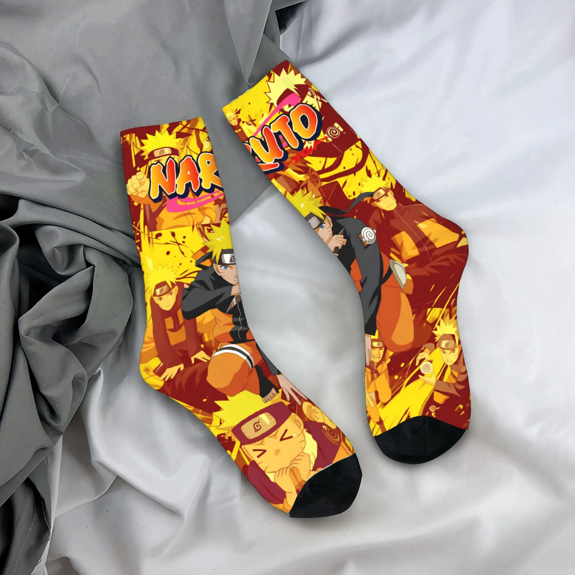 

Custom Kawaii Men's N-Narutoes Uzumakis Narutos Dress Socks Unisex Breathbale Warm 3D Printed Action Combat Manga Film Crew Sock