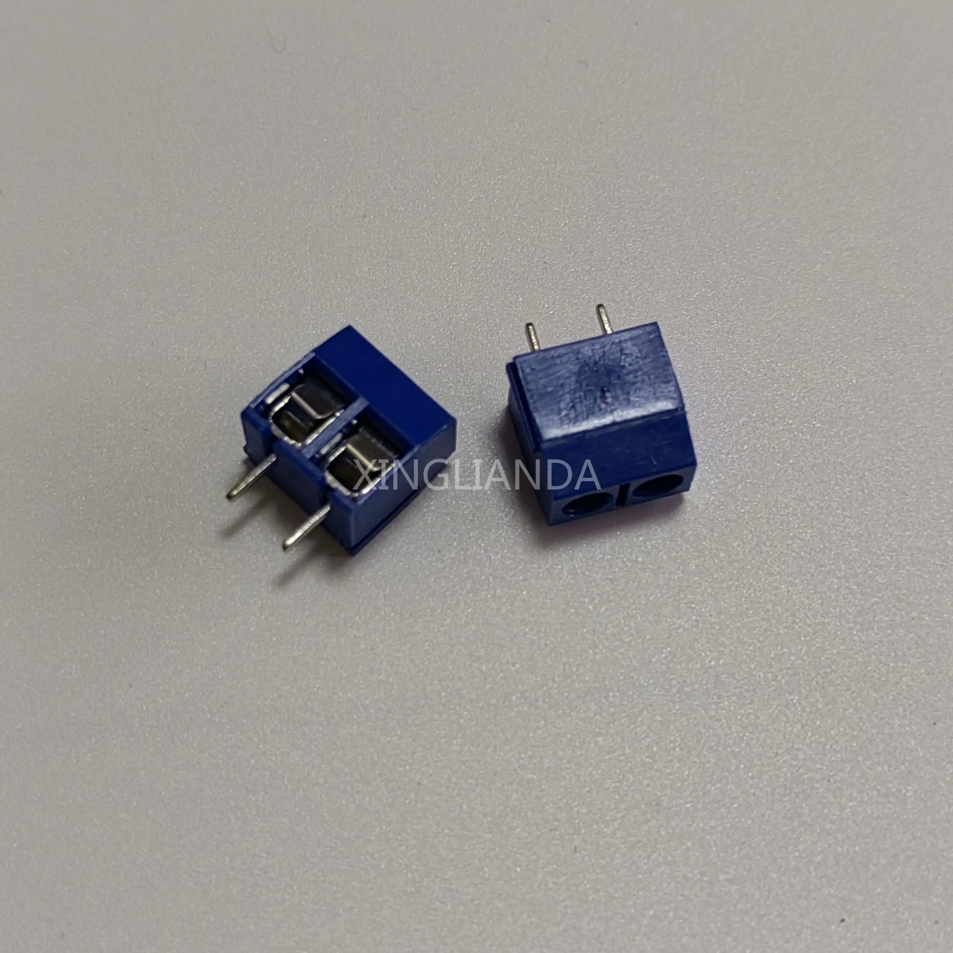 50PCS KF301 2P 3P Blue Screw 5.0MM Straight Pin PCB Screw Terminal Block Connector Splicing type