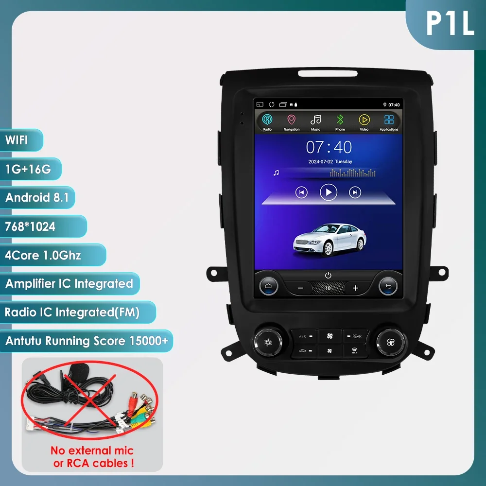 9,7'' 7862 8-core 360 ° Draadloze CarPlay Android autoradio voor Hyundai Santa Fe 2 2006-2012 GPS Multimedia Stereo Head Unit
