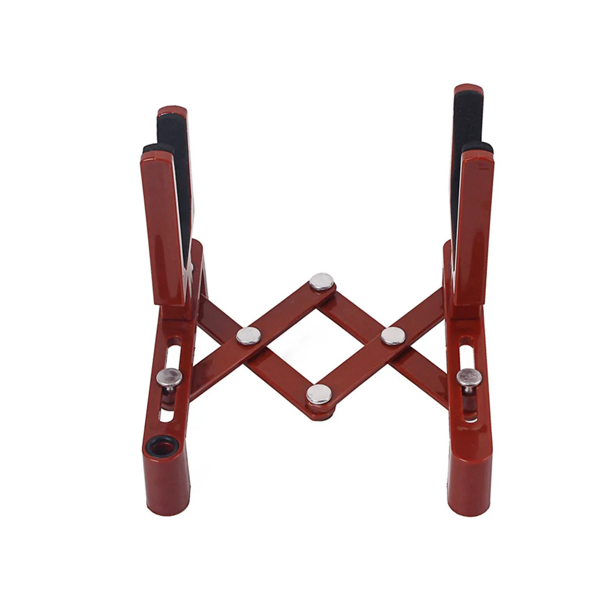 

Dark Red Portable Violin Stand Foldable Professional Fiddle Floor Bracket Display Holder Lightweight Durable Musical Instrument