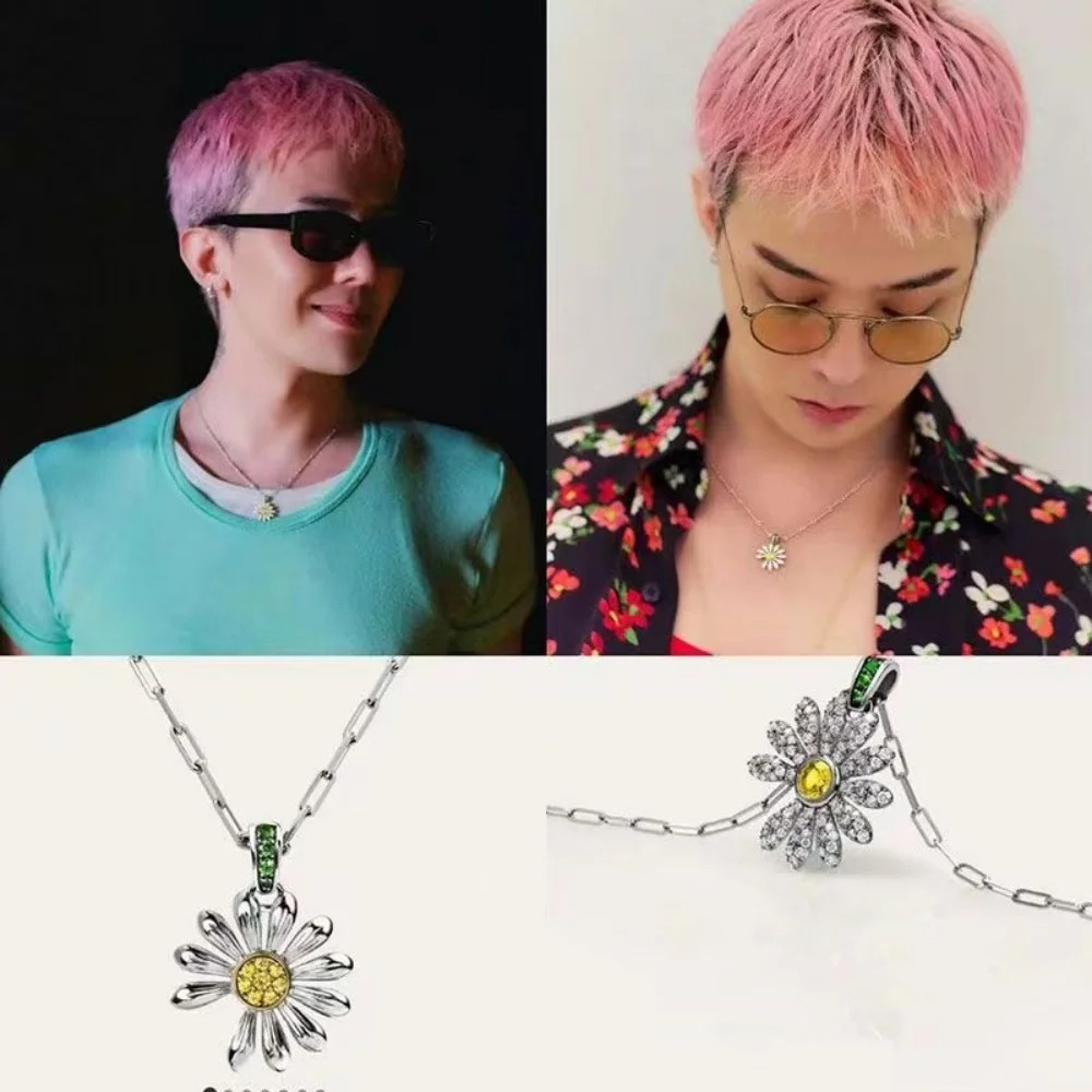 KPOP GD G Dragon Necklace Same Style Daisy Hip Hop Necklace Couple Jewelry Gift for Fans Collection - Image 6