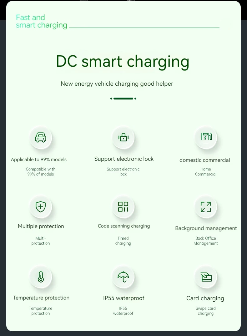 DC EV Charger 40kw Wallbox Car Charger Fast Charging Car Ev Fast Charger Wall Box Electric Vehicle Charging Station