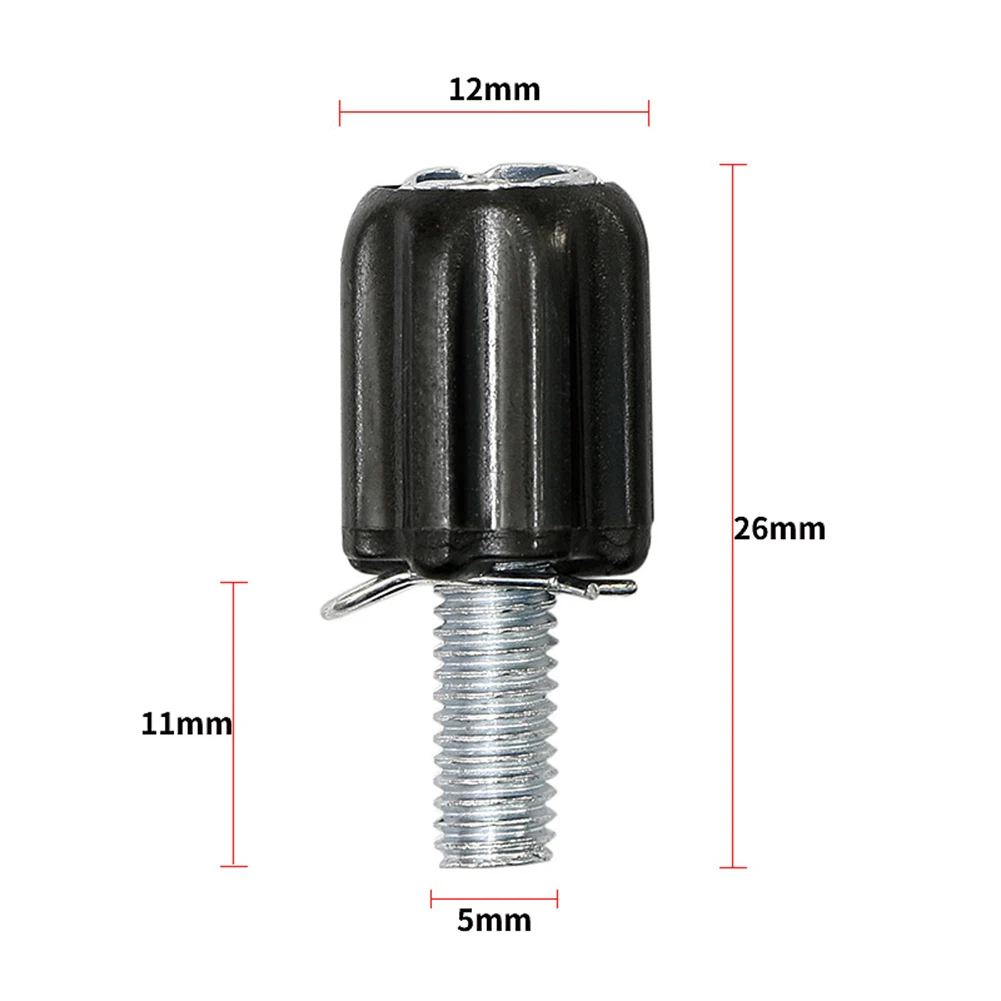 Bicycle Gear Cable Barrel Adjuster Screw M5 Threaded Downtube Derailleur Bolt Steel+ABS 26x12mm Bike Replacement Parts
