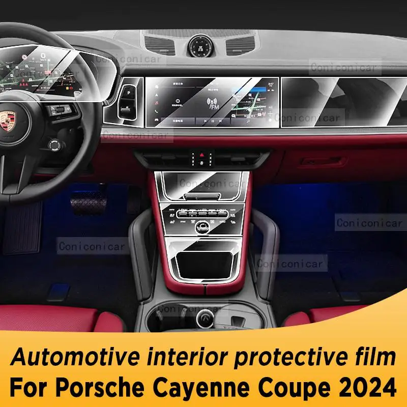 

For Porsche Cayenne Coupe 2024 Gearbox Panel Navigation Screen Automotive Interior Protective Film Anti-Scratch Accessories