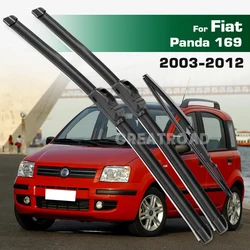 GREATROAD Wiper LHD&RHD Front & Rear Wiper Blades Set For Fiat Panda 169 2003 - 2012 Windshield Windscreen Window Brushes
