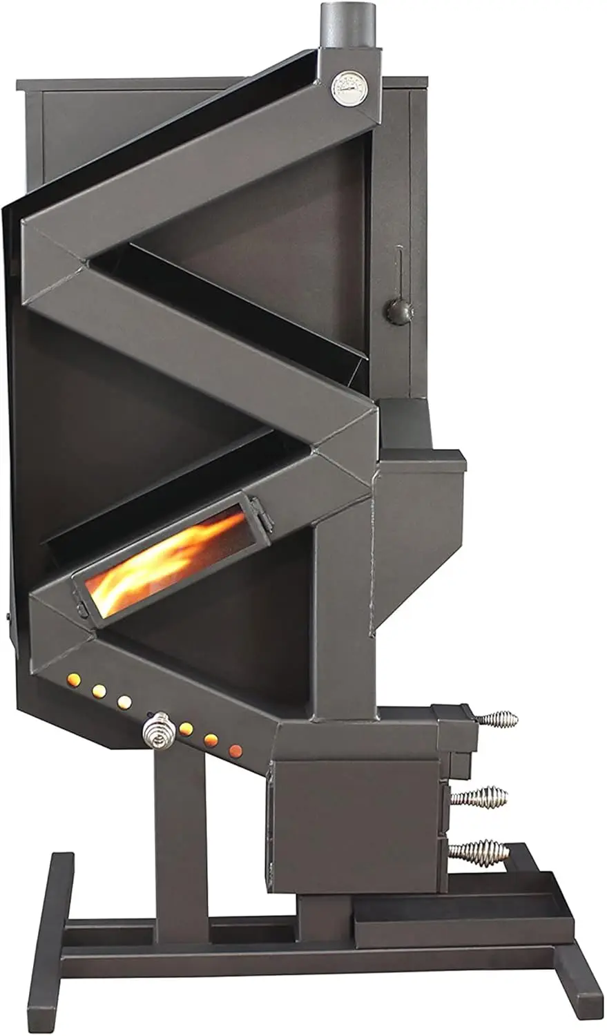 1949   Non-Electric Pellet Stove, 60 lbs Hopper, Black